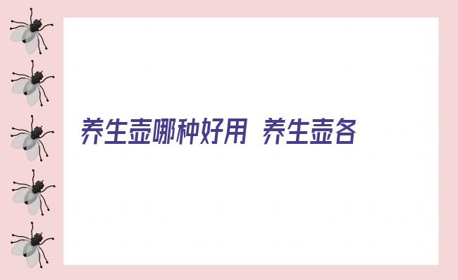 养生壶哪种好用 养生壶各个功能怎么用,解锁养生壶的妙用四种烹煮方式